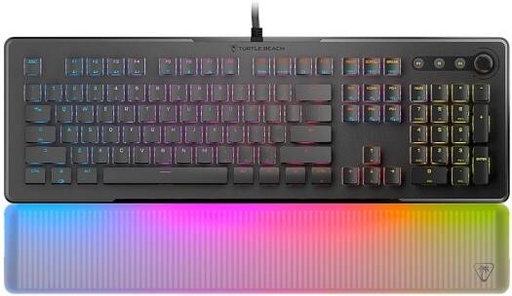 [71532] Turtle Beach Vulcan II Max Mechanical Gaming Keyboard, Titan II Optical Red Switches, Full Key (NKRO) with 100% Anti-Ghosting, Detachable Palm Rest, English Layout, 1.8m Wired Cable, Black | 71532