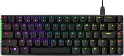 [90MP0346-BKCA00] ASUS ROG Falchion Ace 65% Wired Gaming Keyboard, ROG NX Red Key Switch, 100% Anti-Ghosting, N-Key Rollover, PBT Doubleshot Keycaps, English - Arabic Layout, Black | 90MP0346-BKCA00