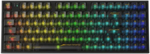 [K658CTB-RGB-PRO] Redragon K658 PRO Wireless RGB Gaming Keyboard, 94 Keys Full-Transparent, Upgraded Socket, Sound Absorbing Foams, Full Numpad, Translucent Custom Switch, Black | K658CTB-RGB-PRO