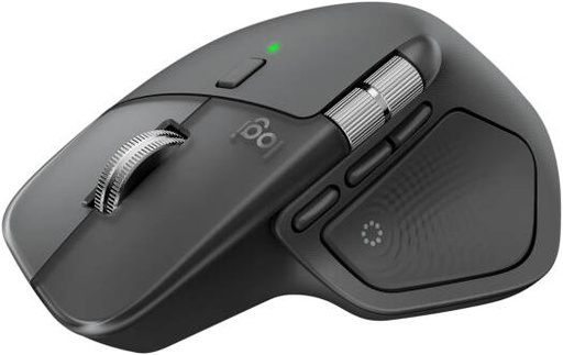 [910-007562 / 910-007558] Logitech MX Master 4 Wireless Mouse, 8K DPI Darkfield Sensor, MagSpeed Scroll & Thumb Wheel, Haptic Sense Feedback, Bluetooth & Logi Bolt, USB-C Fast Charging, Graphite | 910-007562 / 910-007558