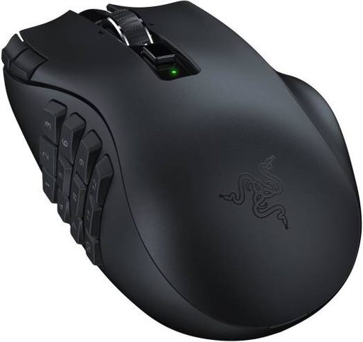 [RZ01-03600100-R3G1] Razer Naga V2 HyperSpeed MMO Wireless Gaming Mouse, 30000 DPI Optical Sensor, 2.4GHz, Bluetooth, 19 Programable Buttons, 60MClicks, Up to 400H Battery, Optical Sensor, Black | RZ01-03600100-R3G1