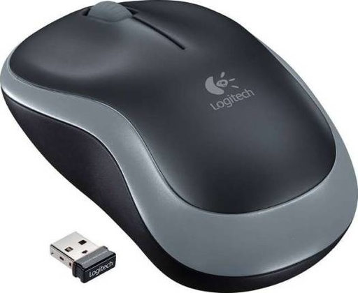 [910-002235] Logitech M185 Wireless Mouse, No software or setup hassles-start, Advanced 2.4 GHz wireless connectivity, 1 AA batteries - Swift Gray | 910-002235
