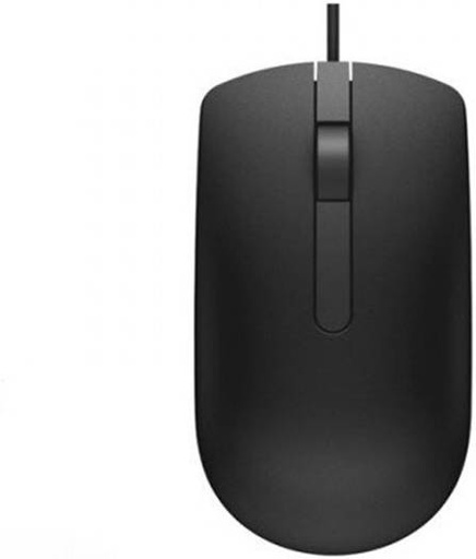 [570-AAIR] Dell MS116 USB Wired Optical Mouse, 1000 DPI Optical Tracking, 6ft Cable, Black | 570-AAIR
