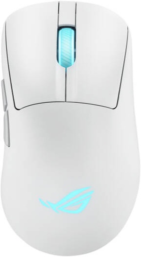 [90MP04A0-BMUA10] ASUS ROG Keris II Origin Gaming Mouse, 42K DPI AimPoint Pro Sensor, SpeedNova Wireless, Push-Fit Switch Sockets, 3-Zone RGB, 65g Ergonomic, 8000Hz, Hot-Swappable, Paracord, White | 90MP04A0-BMUA10