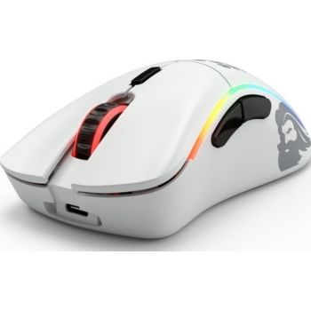 [GLO-MS-DMW-MW] Glorious D Minus Wireless RGB Optical Gaming Mouse, Up to 19000 DPI, 400 IPS Tracking Speed, 2.4GHz, Up to 71 Hours Battery Life, Matte White | GLO-MS-DMW-MW