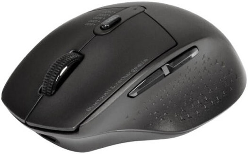 [900715] Port Connect 2.4GHz Bluetooth Rechargeable Wireless Mouse Pro, Dual Mode Ergonomic Silent Mouse for Laptop & PC, USB-C Fast Charging, Adjustable DPI, Portable Office Mouse, Black | 900715