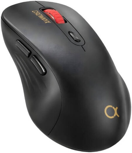 [CHM250] CROWNYX Wireless Mouse, Bluetooth & 2.4GHz, Silent, Rechargeable, Black | CHM250