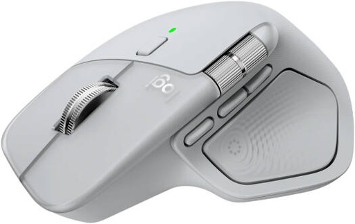 [910-007563 / 910-007559] Logitech MX Master 4 Wireless Mouse, 8K DPI Darkfield Sensor, MagSpeed Scroll & Thumb Wheel, Haptic Sense Feedback, Multi-Device Bluetooth & Logi Bolt, Pale Gray | 910-007563 / 910-007559