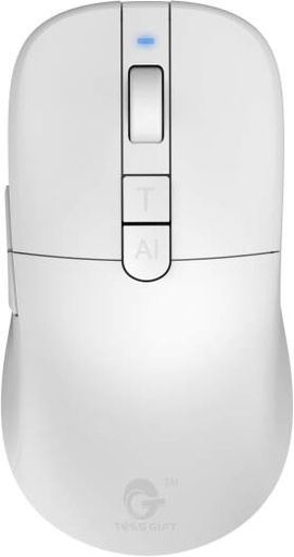 [TG-OP-White] Tess Gift AI Voice Mouse, 3-Speed DPI, 4000 FPS, PixArt PA3212 Sensor, Voice Input Search, Voice & Word Translation, Form Doc Output, Code Generation, SWOT Analysis, AI Painting, White | TG-OP-White