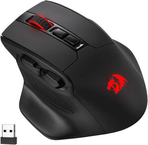 [M806RGB-PRO] Redragon Bullseye M806 PRO Gaming Mouse, Up to 26000 Dpi, PAW3395 Sensor, 7 Programmable Buttons, 3-Mode Connection, 5 Decent Backlit Modes, Black | M806RGB-PRO