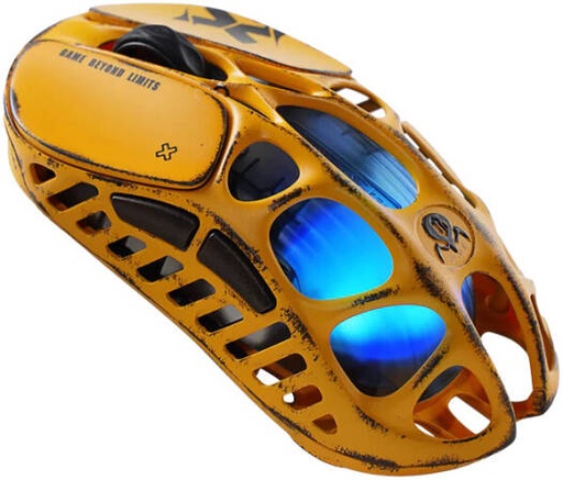[GS X PRO_YLW] GravaStar Mercury X Pro 8000Hz Wireless Gaming Mouse Special Edition, 8,000Hz Polling Rate, 32,000 DPI Precision Sensor (PAW3950), GLOWSYNC RGB Lighting, Battle Worn Yellow | GS X PRO_YLW