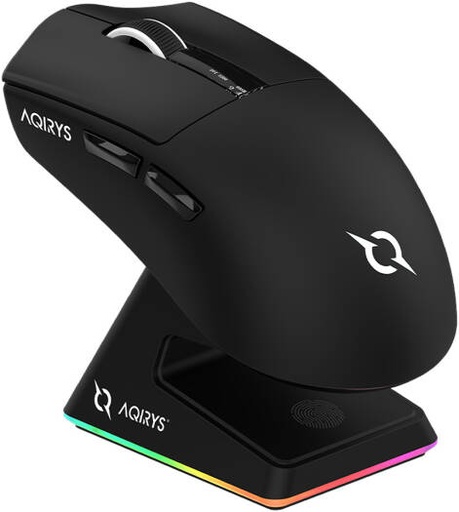 [AQRYS_ZEPHYR] AQIRYS Zephyr Gaming Mouse, Optical PixArt 3395 Sensor, 26000 DPI Sensitivity, 1000Hz Polling Rate, Up to 650 IPS Tracking Speed, 50G Acceleration, Tri-Mode Connectivity, Black | AQRYS_ZEPHYR