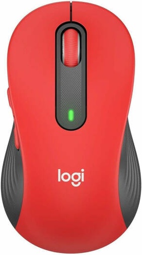 [910-006358] Logitech Signature M650 L Full-Size Mouse, Right Handed, Programmable Side Buttons, SilentTouch Technology, RF Wireless, Bluetooth LE Connection, 2000 dpi Optical Sensor, 5 Buttons, Red | 910-006358