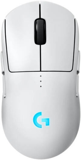 [910-007303] Logitech PRO 2 LIGHTSPEED Wireless Gaming Mouse, Hero Sensor 2, 44000 DPI, 888 IPS, Lightsync RGB, Responsive Optical Sensor, 4-8 Programmable Buttons, Up to 95 Hours Battery, White | 910-007303