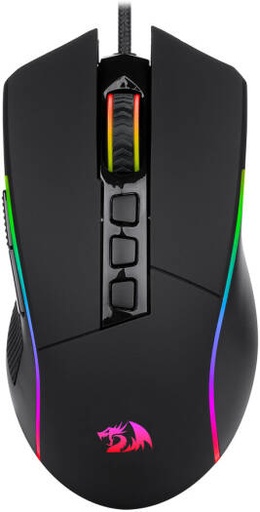 [M812-RGB] Redragon Plank M812-RGB Wired Gaming Mouse, 16000 DPI Optical Resolution, Switchable DPI, 5 On-Board Memory Profiles, 9 Dynamic Backlit Modes, Black | M812-RGB