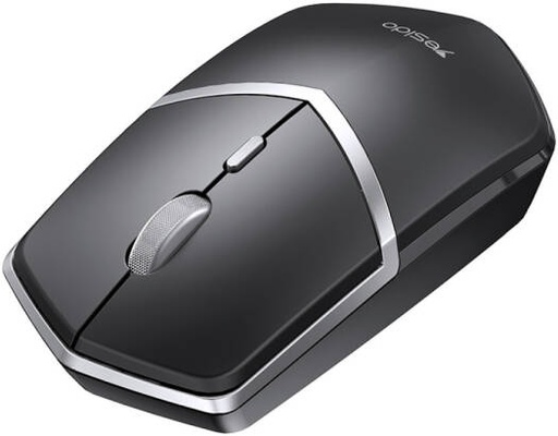 [KB16] Yesido KB16 Mini Mouse, 1600/1200/800 DPI Mode, Low Noise, 3 Button With Wheel, 2.4GHz Wireless Connection, Three-Button Functionality, 125Hz Rate of Return, Black | KB16
