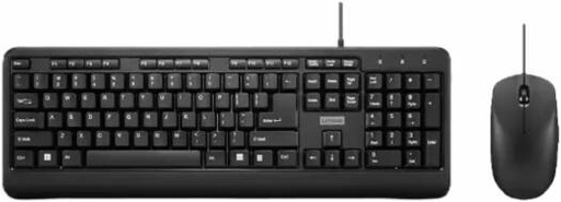 [GX31L52655] Lenovo 160 Wired Keyboard and Mouse Combo, Full Size 104 Key Keyboard, 1600 DPI Optical Mouse, USB Wired Connectivity, Spill Resistant Design, 1.5m Cable, Windows Compatible, Black | GX31L52655