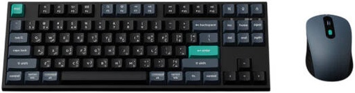 [KB1-AR] Keychron B33 Wireless Keyboard and BM25 Mouse Combo, Silent Scissor Switches, 80% TKL layout, Tri Mode Connectivity, PAW3212 Mouse Sensor, 1000Hz Polling Rate, English-Arabic Layout, Black | KB1-AR