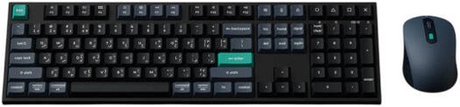 [KB2-AR] Keychron B36 Wireless Keyboard and BM25 Mouse Combo, Silent Scissor Switches and 108 Keys, Tri Mode Connectivity, PAW3212 Mouse Sensor, 1000Hz Polling Rate, English-Arabic Layout, Black | KB2-AR
