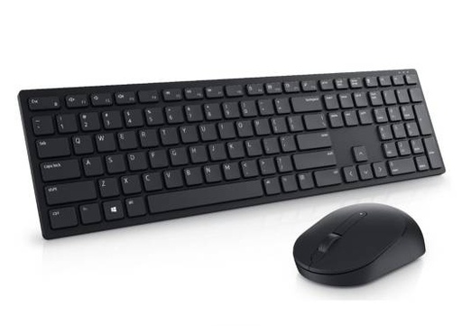 [KM5221W] Dell Pro Wireless Keyboard and Mouse, 2.4 GHz Interface, Programmable Function Keys, Ambidextrous Design, Battery Powered, English Arabic Layout, Black | KM5221W