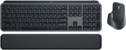 [920-010934] Logitech MX Keys Combo for Business Gen 2, Full-Size 108 Keys, Perfect Stroke Scissor Typing, 8000 DPI, Darkfield Sensor, MagSpeed, English-Arabic Layout, Wireless Connectivity, Graphite | 920-010934