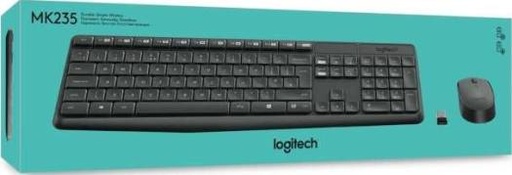 [920-007927 / 920-007931] Logitech MK235 Wireless Combo Keyboard and Mouse, English Arabic Layout, Grey | 920-007927 / 920-007931