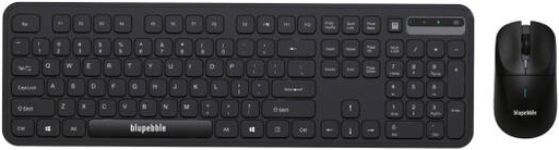 [BP-GLIDEDUO-BK] Blupebble Glide Duo Wireless Keyboard & Mouse, Silent Typing, Full-Size, Adjustable DPI, Nano Receiver, Compatible with Windows, macOS, ChromeOS, Smart TV, Black | BP-GLIDEDUO-BK