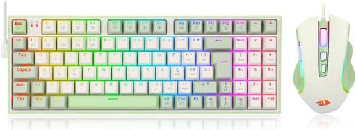 [S134] Redragon S134 Gaming Winter Edition Combo Set, Keyboard+Mouse, Customizable RGB Lighting, Compact TKL Layout, 94 Mechanical Keys, 7200 DPI Sensor, 7 Customizable Buttons | S134