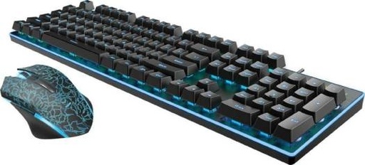 [18841] Rapoo V100S Vpro Backlit Combo Gaming Keyboard & Mouse, Black | 18841