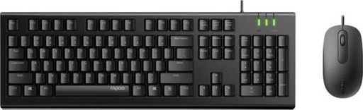 [18655] Rapoo X120Pro Wired Desktop USB Keyboard & Mouse Combo (English & Arabic) | 18655