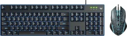 [18713] RAPOO V100S VPRO GAMING COMBO (Keyboard + Mouse), Customisable real-time resolution adjustment, Programmable keys, Ergonomic right-handed design, BLACK | 18713