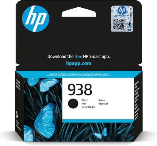 [4S6X8PE] HP 938 Ink Cartridge, 1250 Page Average Yields, HP Thermal Inkjet Print Technology, Black | 4S6X8PE