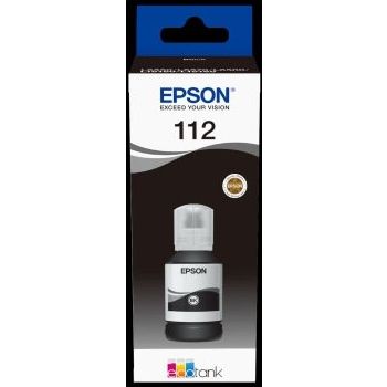 [C13T06C14A] Epson 112 EcoTank Pigment Black Ink Bottle Compatible With EcoTank L6550, L6580, L6570, L6490, L15160, L15150, L11160, M15140 | C13T06C14A