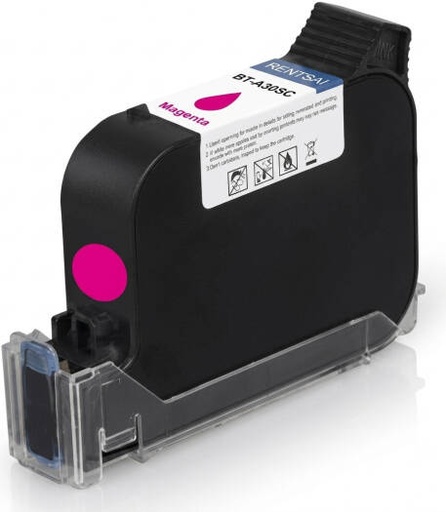 [BB22MT] BENTSAI BB22MT TIJ Inkjet Printer Cartridge Magenta 12.7mm Max Print Height for High-Resolution Barcode & Text Printing, Magenta | BB22MT