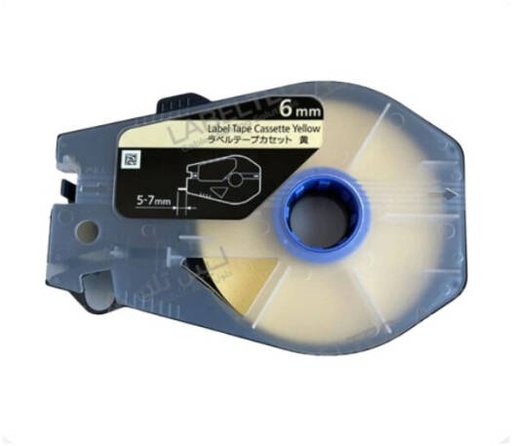 [Canon6mm-Yellow] Canon Label Tape Cassette, Width 6mm for Canon MK-3000 & MK-5000 | Canon6mm-Yellow