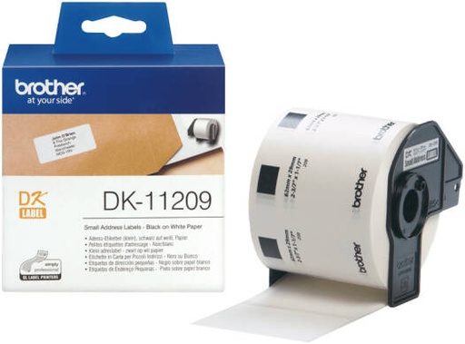 [DK-11209] Brother DK-11209 Label Roll, 29mm x 62mm, Black on White | DK-11209