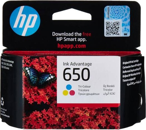 [hp-650-tri-colour-original-ink-advantage-cartridge-pack-of-2pcs] HP 650 Tri-Colour Original Ink Advantage Cartridge-Pack of 2pcs