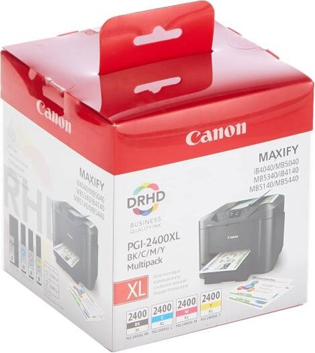 [canon-pgi-2400-xl-high-yield-bkcmy-genuine-multi-value-saving-pack] Canon PGI-2400 XL High Yield BK/C/M/Y Genuine Multi-Value Saving pack