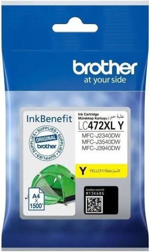 [brother-lc472xl-high-capacity-ink-cartridge-for-brother-mfc-j2340dw-printer-yellow] Brother LC472XL High Capacity Ink Cartridge for Brother MFC-J2340DW Printer (Yellow)