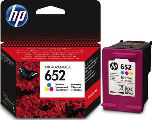 [F6V24AE] HP 652 Tri-color Original Ink Advantage Cartridge | F6V24AE