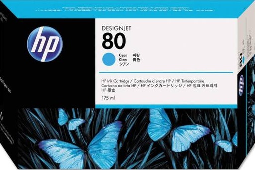 [C4872A] HP 80 175-ml Cyan DesignJet Ink Cartridge | C4872A