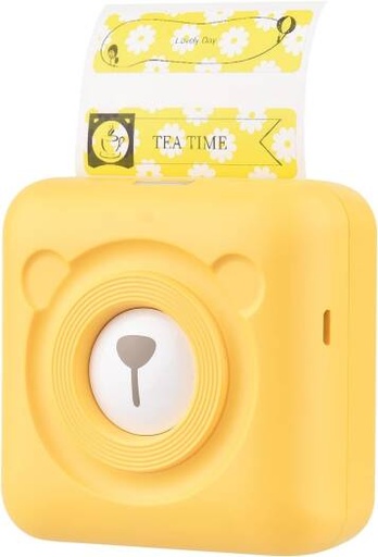 [UY0705] PeriPage Bisofice Mini Printer, PeriPage A6 Pro 304DPI, Pocket HD Wireless BT Thermal Printer Picture Photo Label Memo Notes Journal Receipt Paper, Yellow | UY0705