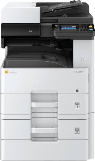 [P-2540i-TT] Triumph Adler P-2540i MFP Laser Printer, 250 Sheets A4 Paper Output, 1200 x 1200 Dpi Resolution, Max 25 A4 Pages/Min Copy Speed, Copy / Print / Scan, Fax (Optional), Two Tray, White | P-2540i-TT