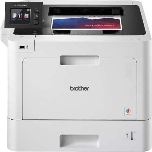 [84E85500141] Brother HL-L8360CDW Color Laser Printer, 6.8cm Color Touchscreen Display, 31 PPM Print Speed, Automatic 2-Sided/Booklet Printing, 300 Sheets Standard Paper Input, White/Black | 84E85500141