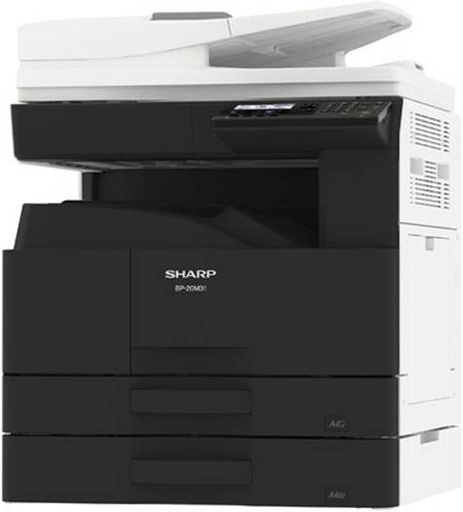 [BP 20M28] Sharp BP-20M28 A3 Mono Multifunction Printer, A3 / A4 Print, Copy & Scan,28 PPM Monochrome, 600 x 600 dpi, LCD Panel Display, Std 1100 Max 2100 Sheets Capacity, USB 2.0, Wireless LAN, White | BP 20M28