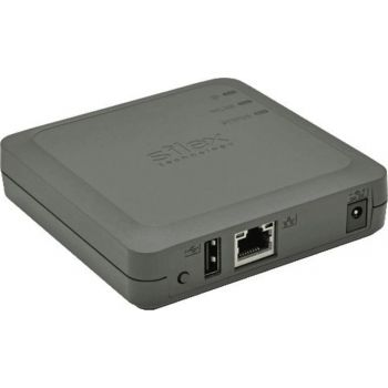 [E1390] Silex DS-520AN USB Device Printer Server, Gigabit Ethernet, Isochronic Data Transfer Mode, WLAN and USB 2.0, Black | E1390