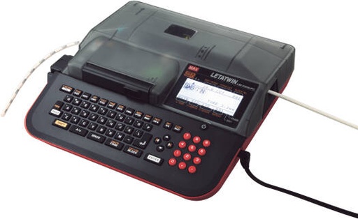 [LM-550A/PC] Max Letatwin Electronic Lettering Machine, Thermal Transfer Method, 40mm/s Printing Speed, Panel Boards, Switch Boards, Control Panels, USB 2.0 Full Speed Interface, Black | LM-550A/PC