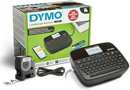 [640CB] Dymo LabelManager Executive 640 CB Box QWY Keyboard, High-Resolution Screen, 6mm to 24mm Widths, USB-C & Bluetooth Low Energy Technology, Space-Saving, Black | 640CB