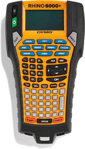 [Rhino 6000+] Dymo Rhino 6000 Industrial Label Maker (Hard Case Kit), "Hot Keys" Eliminate Guesswork, Complicated Menus, Automatically Format Label Text, ANSI and TIA/EIA-606-B, Black/Yellow | Rhino 6000+