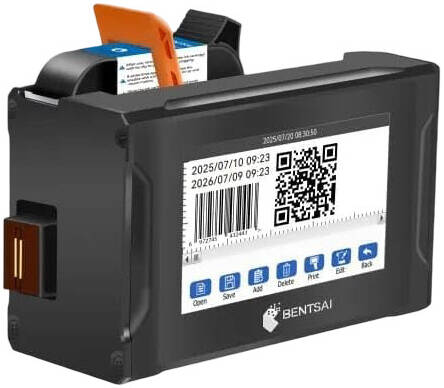 [E61P] BENTSAI E61P Thermal Inkjet Coding Printer with 4.3-Inch Touch Screen, Auto Conveyor Coding System & Rotating Bracket for Expiry Dates, Batch Numbers, QR Codes & Industrial Marking, Black | E61P